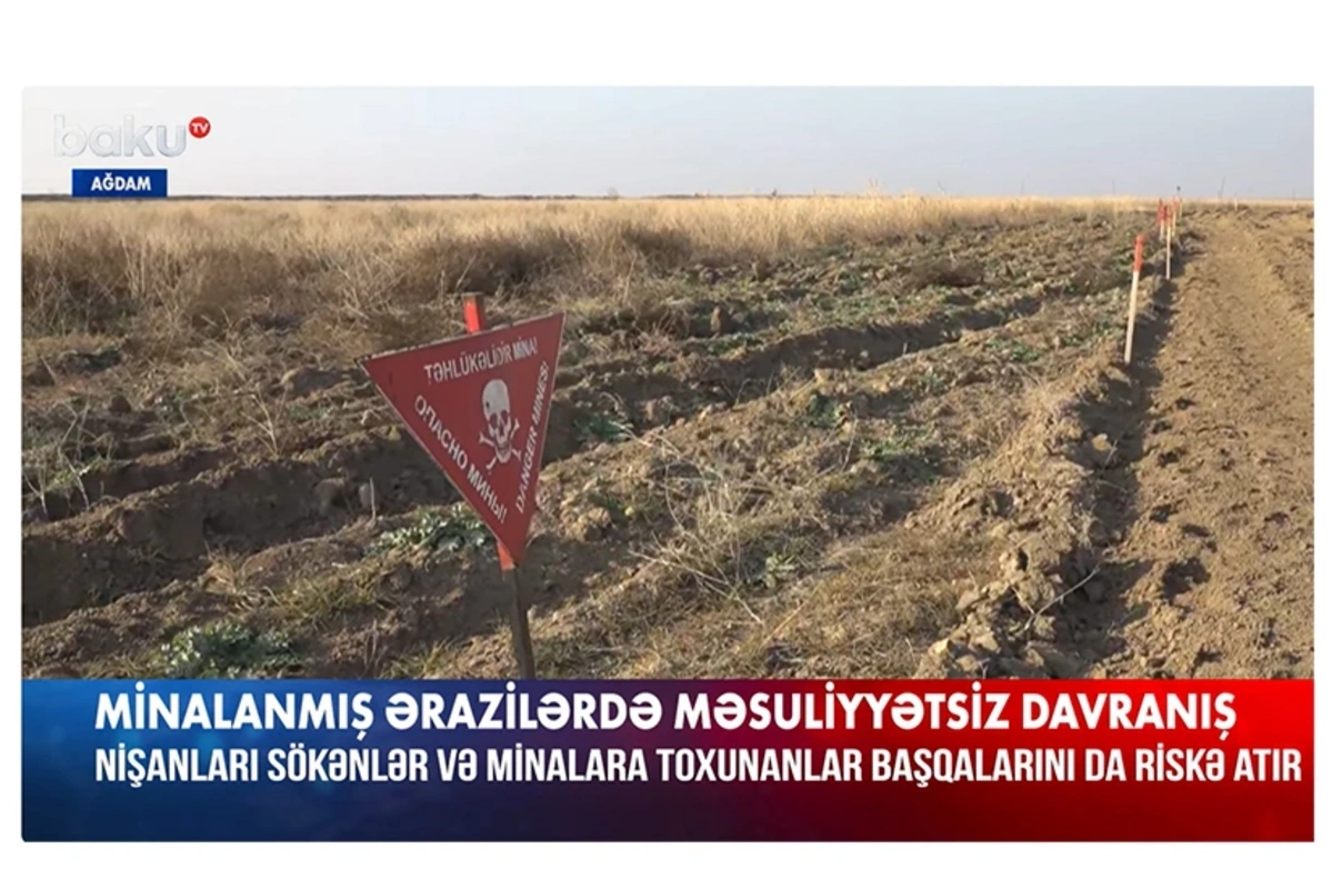 Minalanmış ərazidə ağlasığmaz hərəkət: Ağdamda insanların həyatını təhlükəyə atanlar - VİDEO