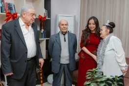 Ahıl şəxslər üçün sosial xidmət müəssisəsində Yeni il süfrəsi açılıb - FOTO