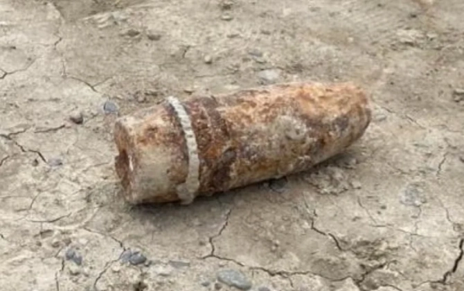 Sumqayıtda partlamamış top mərmisi tapılıb