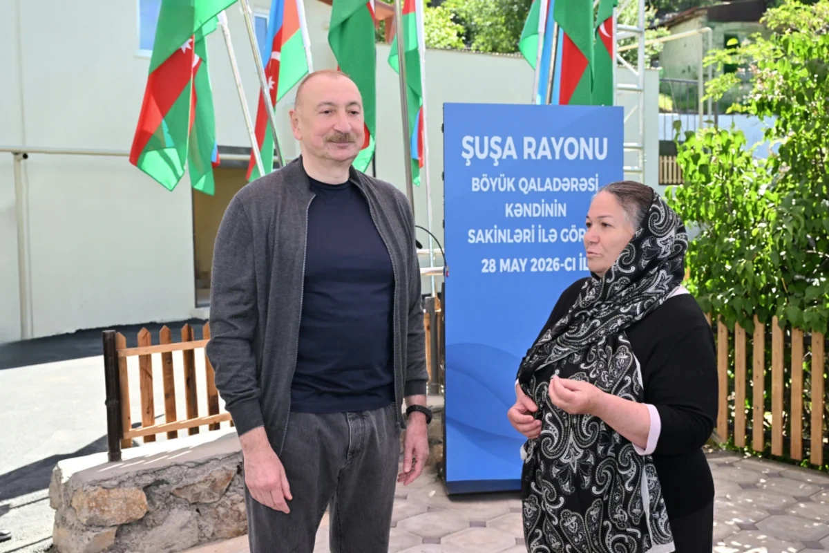 İlham Əliyev Şuşanın Böyük Qaladərəsi kəndində - FOTOLAR