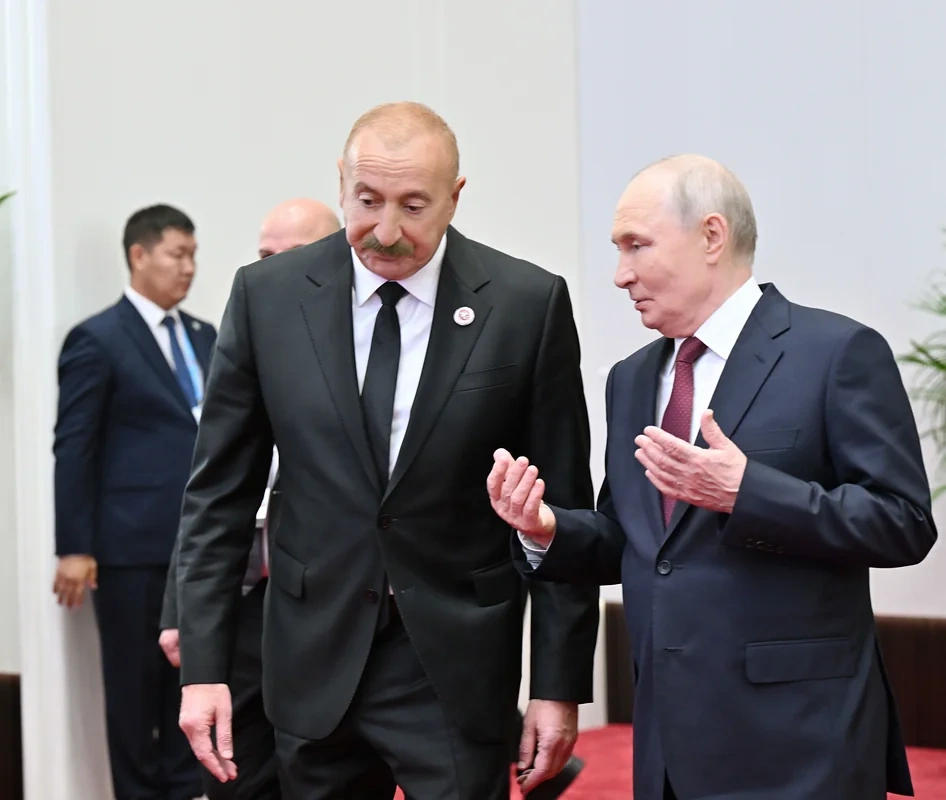 Prezident İlham Əliyev "ŞƏT plyus" formatında görüşdə çıxış etdi - FOTO - YENİLƏNİB