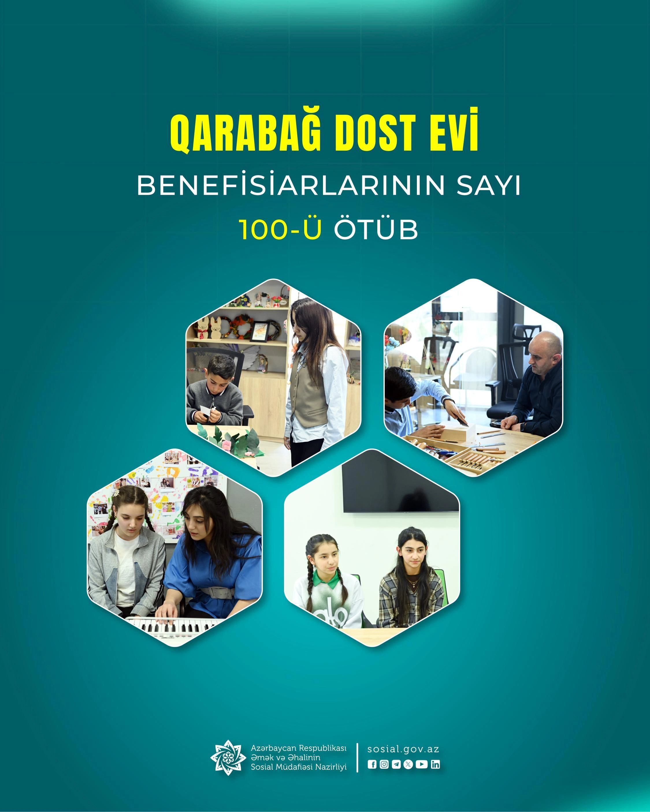 Qarabağ DOST Evi benefisiarlarının sayı 100-ü ötüb - FOTO