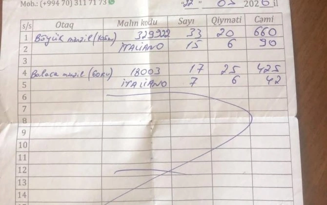 2300 manatlıq divar kağızı qalmaqalı: Müştəri şikayət etdi, mağaza isə...