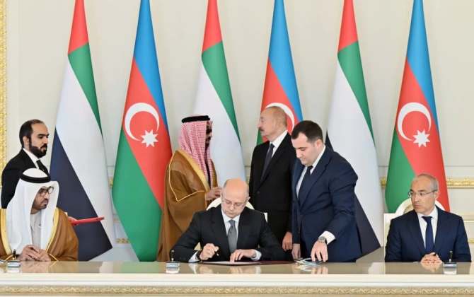 Azərbaycanla Birləşmiş Ərəb Əmirlikləri arasında 6 sənəd imzalanıb