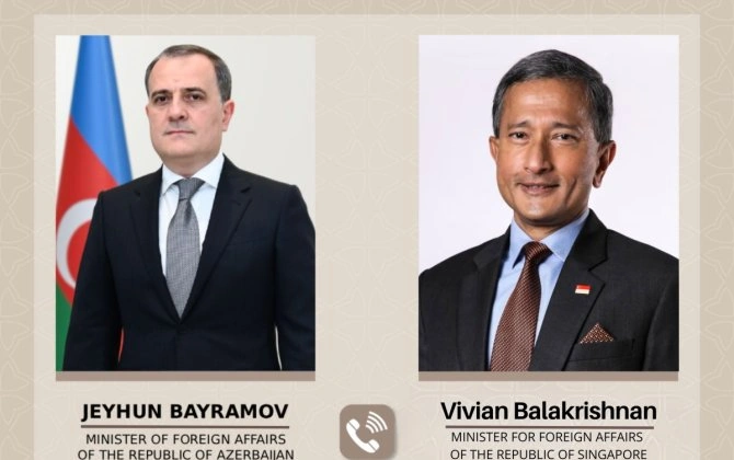 Ceyhun Bayramovla Sinqapur XİN rəhbəri arasında telefon danışığı olub