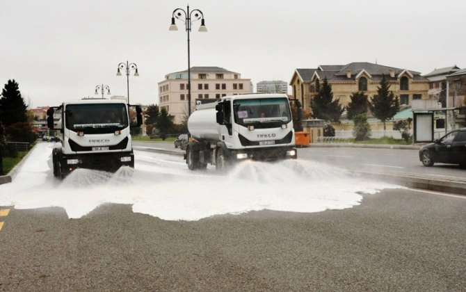 Güclü yağışdan sonra paytaxtda genişmiqyaslı daxili iməclik keçirilib - FOTOLAR