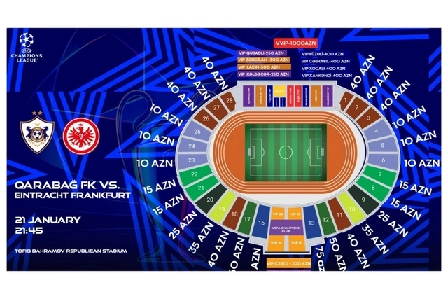 "Qarabağ" - "Ayntraxt Frankfurt" oyununun biletlərinin satışa çıxacağı TARİX AÇIQLANDI - FOTO