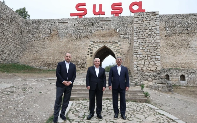 Yaşar Gülər, Zakir Həsənov və İrakli Çikovani Şuşada olublar - FOTO