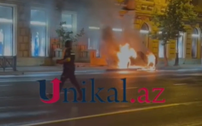 Bakıda “BYD” alışıb yandı - VİDEO