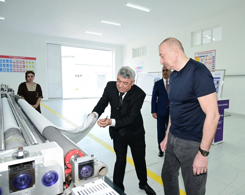 Xocalı şəhərində “Qarabağ Tekstil Evi” MMC istifadəyə verildi - FOTO