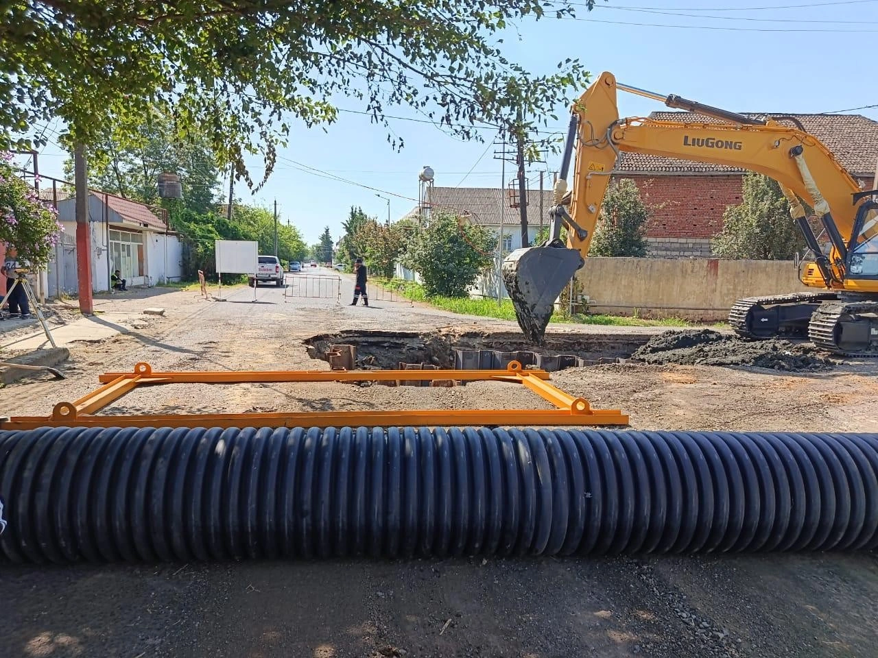 Lənkəranda kanalizasiya sisteminin yenilənməsi işlərinə başlanılıb - FOTOLAR