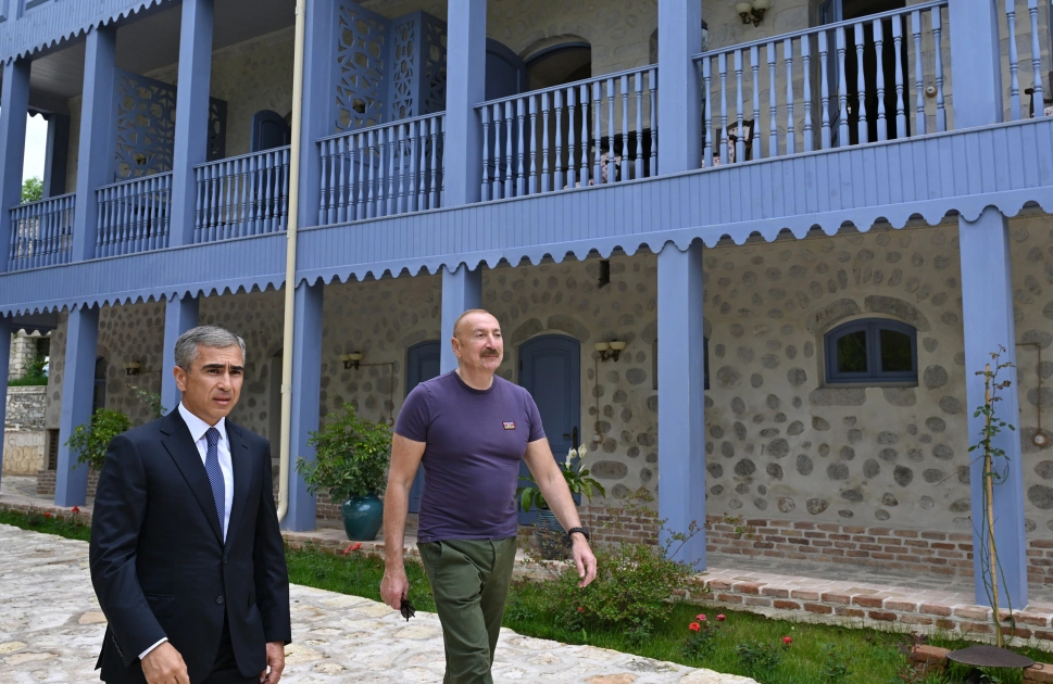 Prezident İlham Əliyev Şuşada “Yasəmən” hotelinin yeni korpusları ilə tanış olub