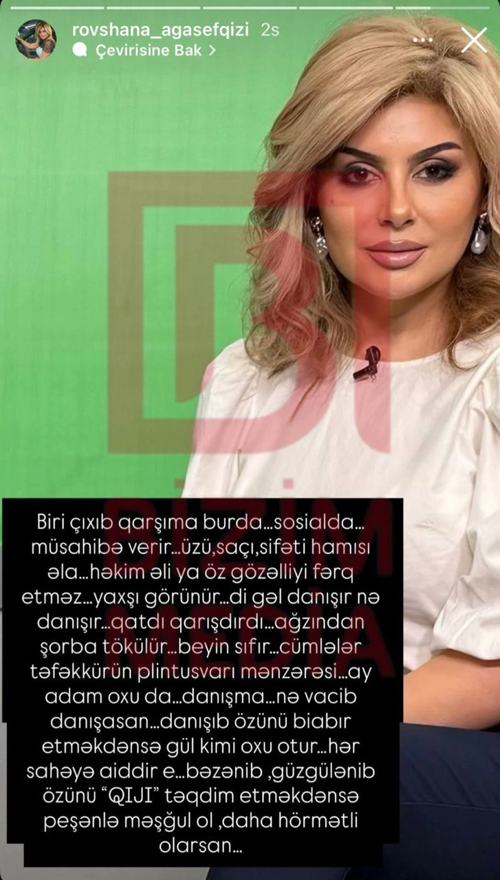 “Danışıb, özünü biabır etməkdənsə, gül kimi oxu otur”