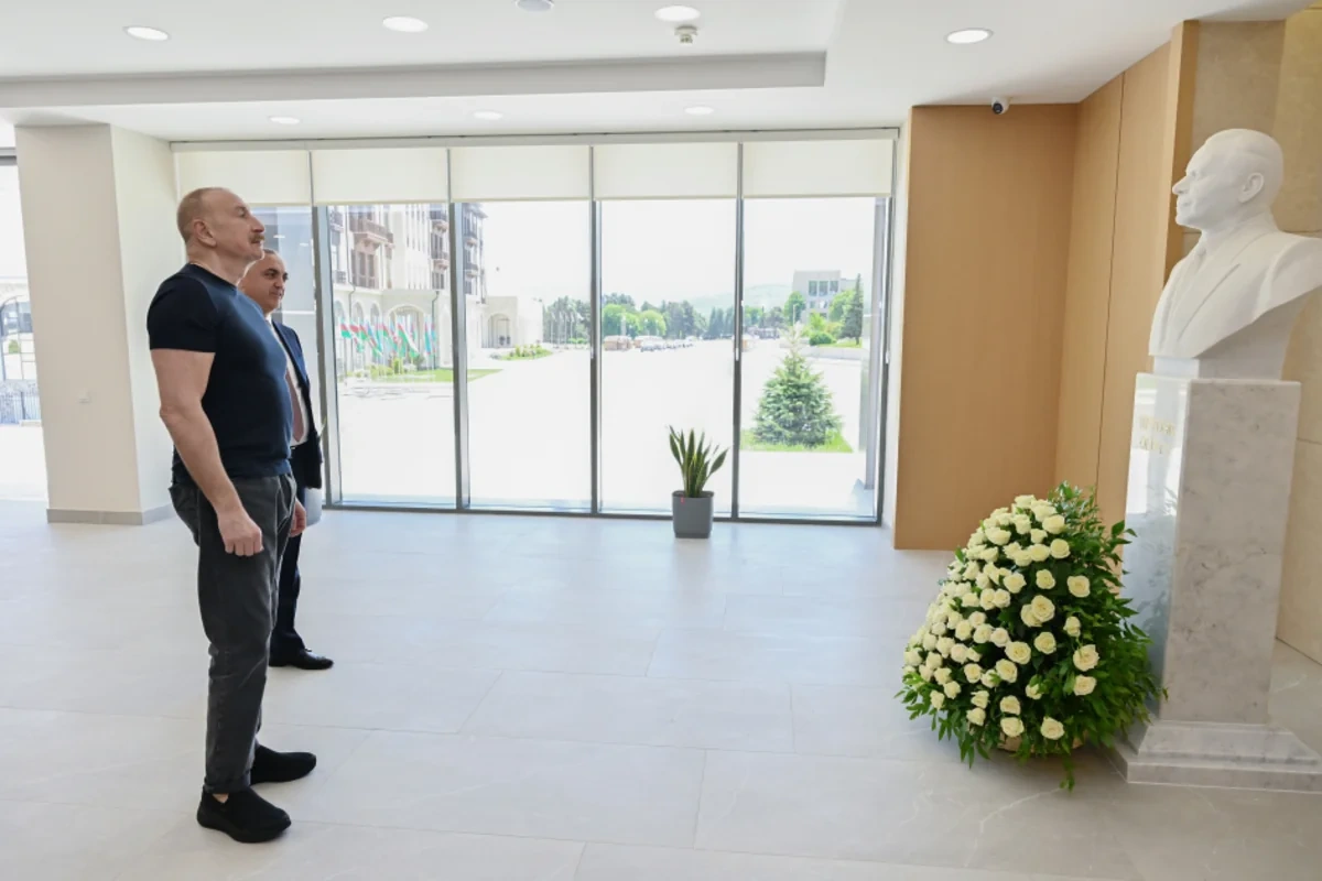 Prezident Xankəndidə əsaslı şəkildə yenidən qurulmuş Mədəniyyət Mərkəzinin açılışında - FOTO