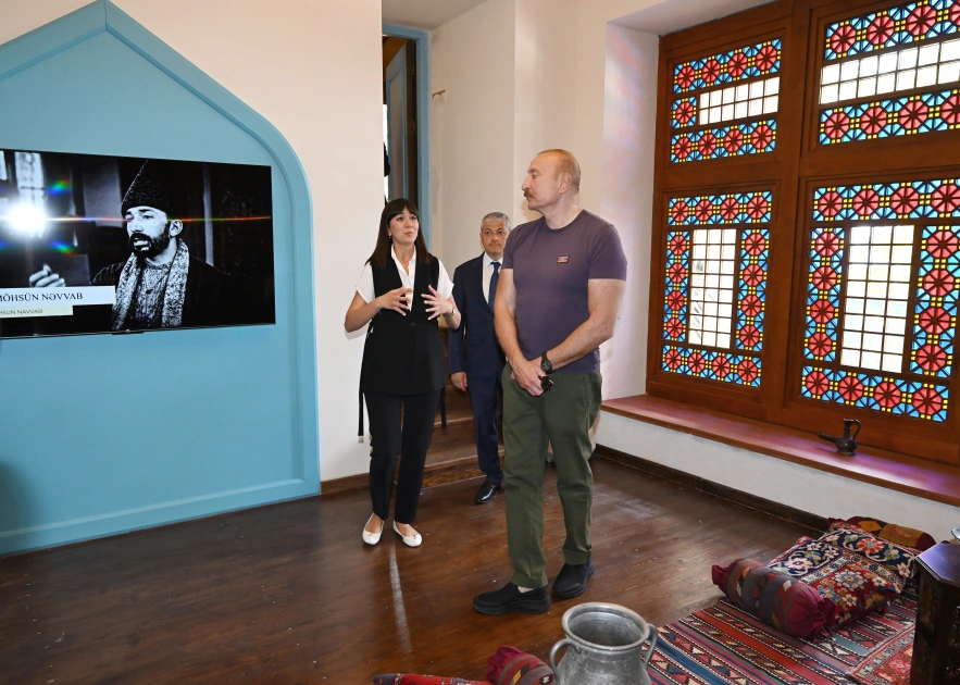 Prezident “Sadıqcanın evi”ndə - FOTOLAR