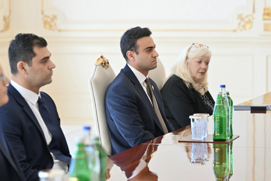 İlham Əliyev ABŞ Konqresinin Nümayəndələr Palatasının üzvünü qəbul etdi - FOTO