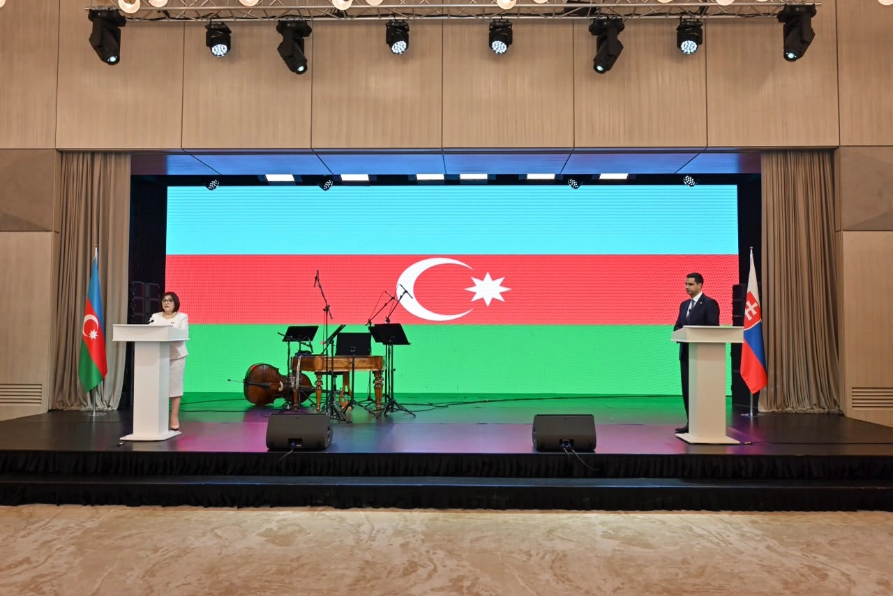 Sahibə Qafarova Slovakiya Respublikasının milli bayramı münasibəti ilə keçirilən tədbirdə çıxış edib - FOTO