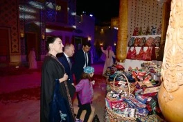 Leyla Əliyeva Səmərqənddə "Əbədi şəhər" kompleksi ilə tanış olub - FOTO