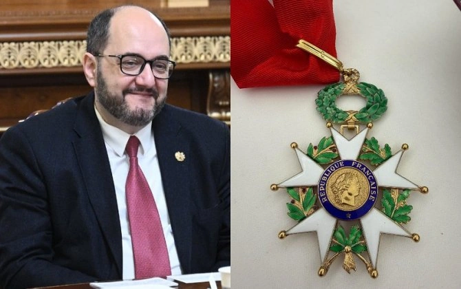 Makron bu dəfə "Şərəf Legionu" ordeni ilı  Araik Arutyunyanı təltif etdi...-FOTO