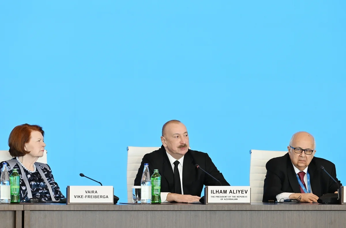 İlham Əliyev XIII Qlobal Bakı Forumunun açılış mərasimində çıxış edib - YENİLƏNİB + FOTO