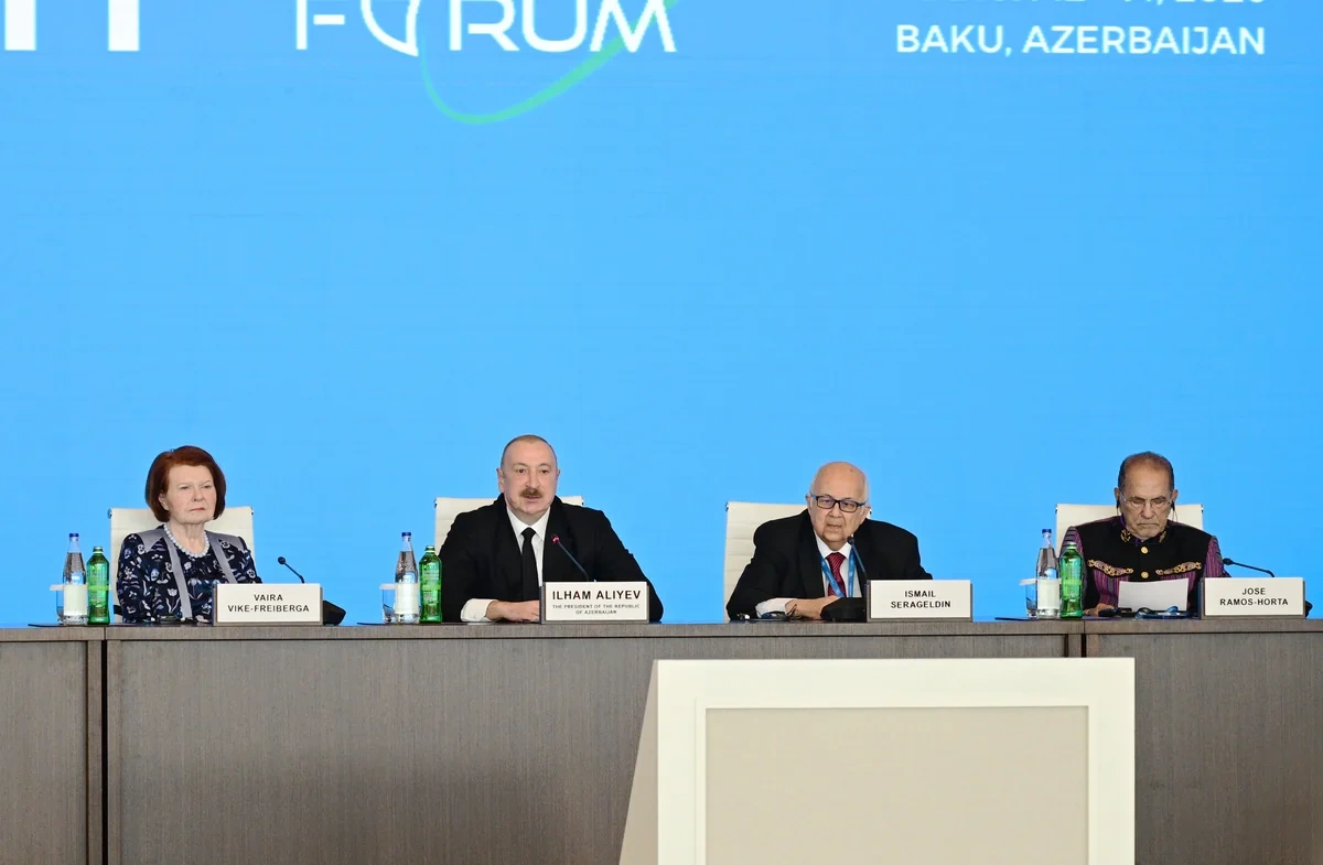 İlham Əliyev XIII Qlobal Bakı Forumunun açılış mərasimində çıxış edib - YENİLƏNİB + FOTO