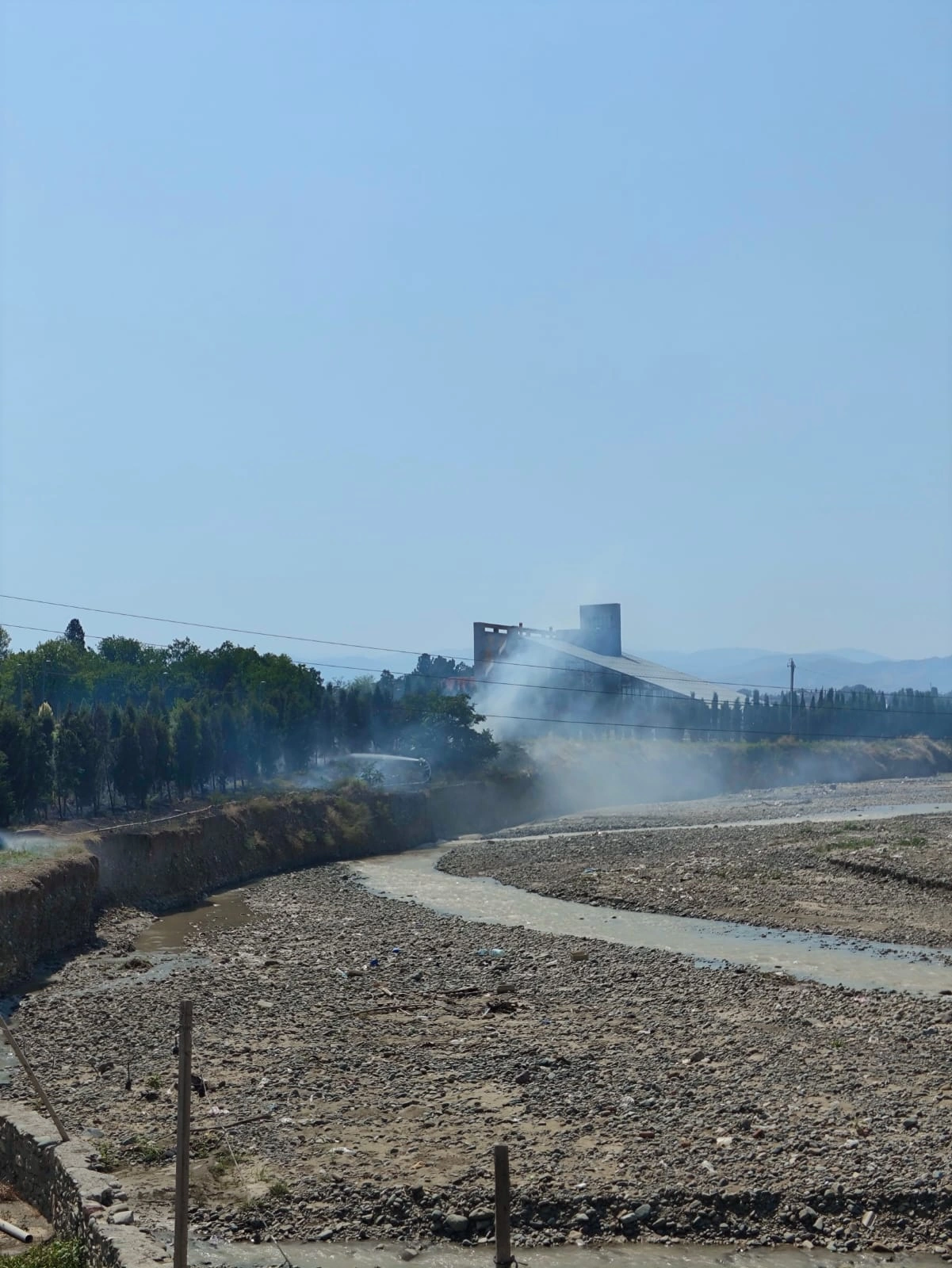 Gəncənin Eko Park ərazisində yanğın başlayıb -FOTO