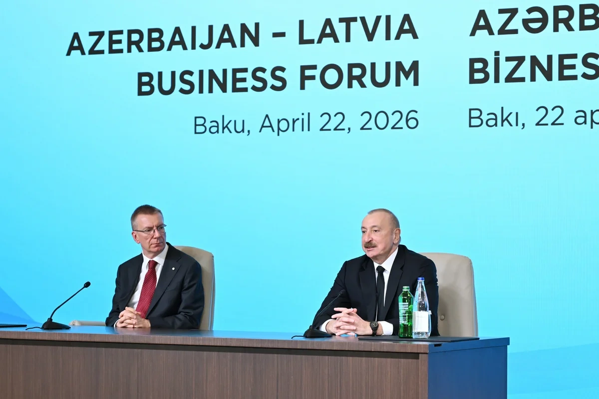 Bakıda Azərbaycan-Latviya biznes-forumu keçirilib - FOTO