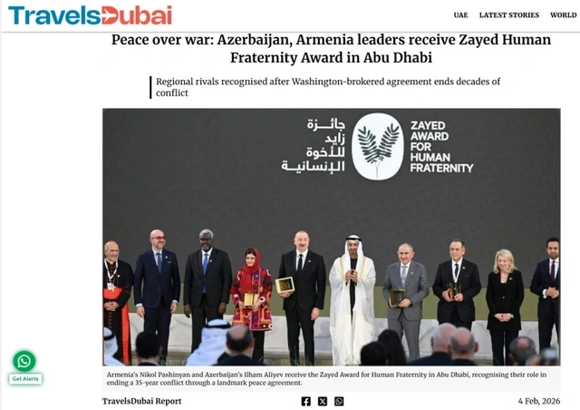 Prezident İlham Əliyevin Əbu-Dabiyə səfəri dünya mətbuatının diqqət mərkəzindədir - FOTO