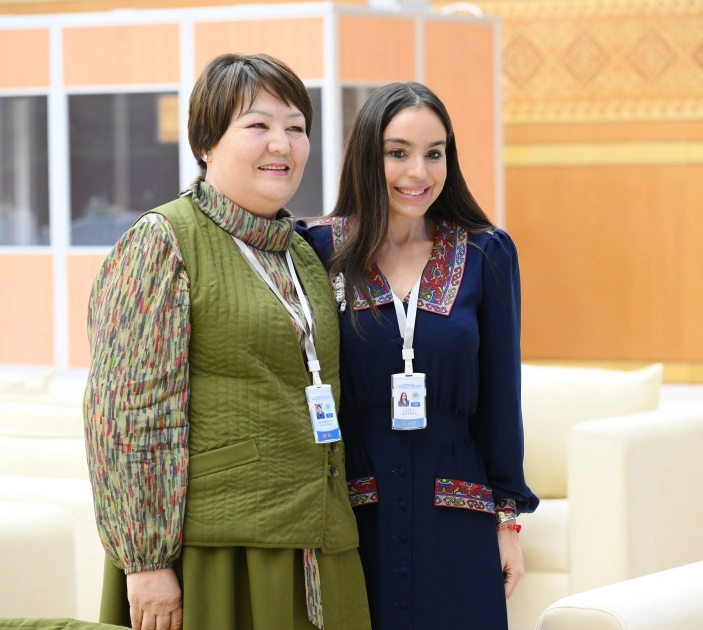 Leyla Əliyeva Özbəkistan Respublikası Prezidenti Administrasiyasının rəhbəri ilə görüşüb - FOTO