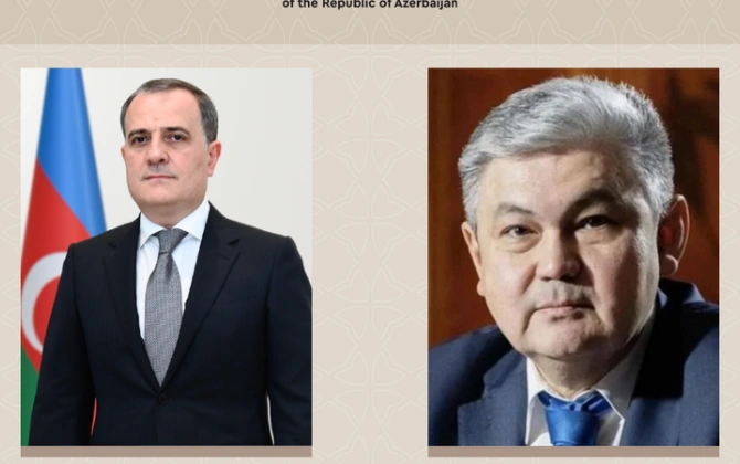 Ceyhun Bayramov ilə Yermek Koşerbayev arasında telefon danışığı oldu