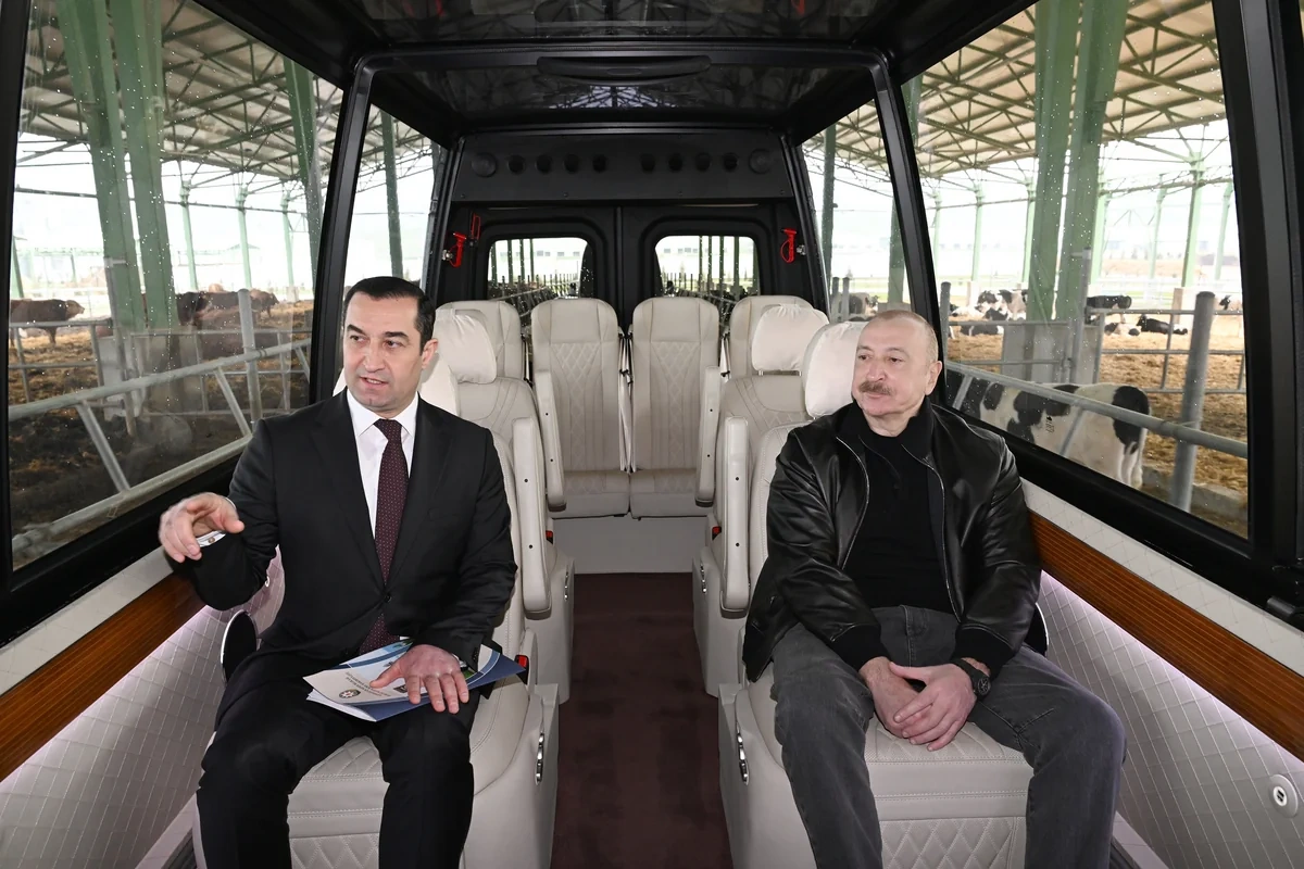 İlham Əliyev Şamaxıda "Şirvan Aqro" heyvandarlıq kompleksinin açılışında iştirak edib - FOTO