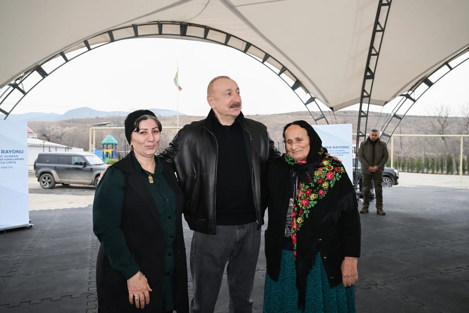 Prezident Ağdərənin Aşağı Oratağ, Çıldıran, Heyvalı və Çapar kəndlərinin sakinləri ilə görüşüb - FOTO