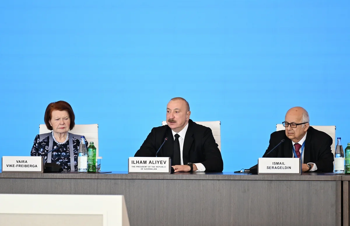 İlham Əliyev XIII Qlobal Bakı Forumunun açılış mərasimində çıxış edib - YENİLƏNİB + FOTO