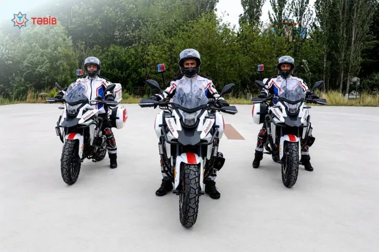 Azərbaycanda təcili yardım motosikletləri fəaliyyətə başladı - FOTO