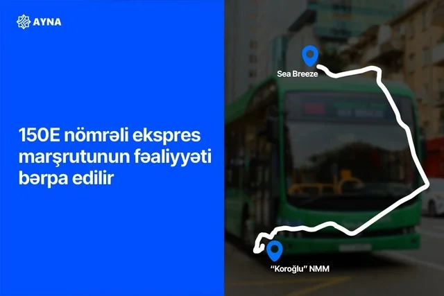 Bu marşrutun fəaliyyəti bərpa olunur - FOTO