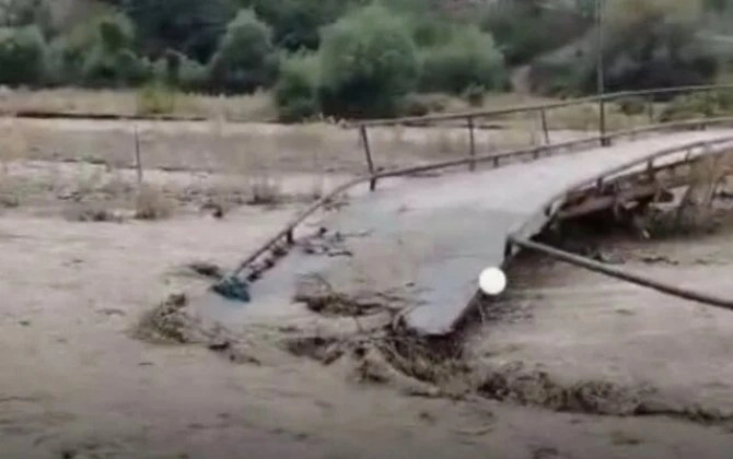 Tovuzda sel körpünü dağıtdı - Kəndin rayonla əlaqəsi kəsildi