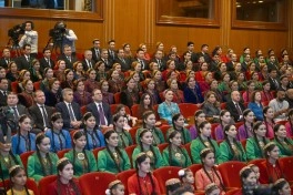 Leyla Əliyeva Türkmənistan Dövlət Simfonik Orkestrinin konsertini izləyib - FOTO
