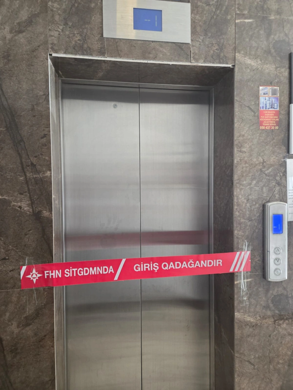 Nərimanovda çoxmərtəbəli binanın liftlərinin istismarı dayandırıldı- FOTO/VİDEO