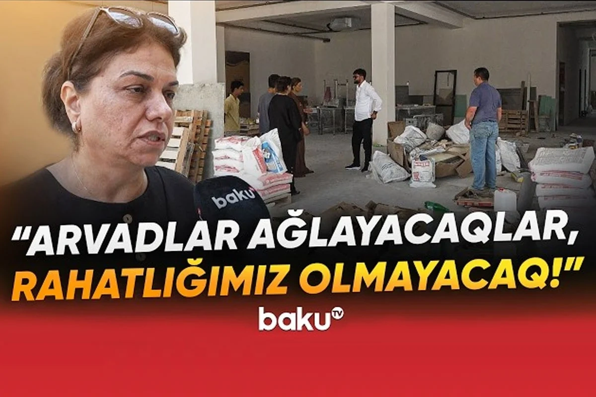 Bina sakinləri ilə obyekt sahibi arasında qalmaqal: "Mən icazə vermirəm ağlamağa!" - VİDEO