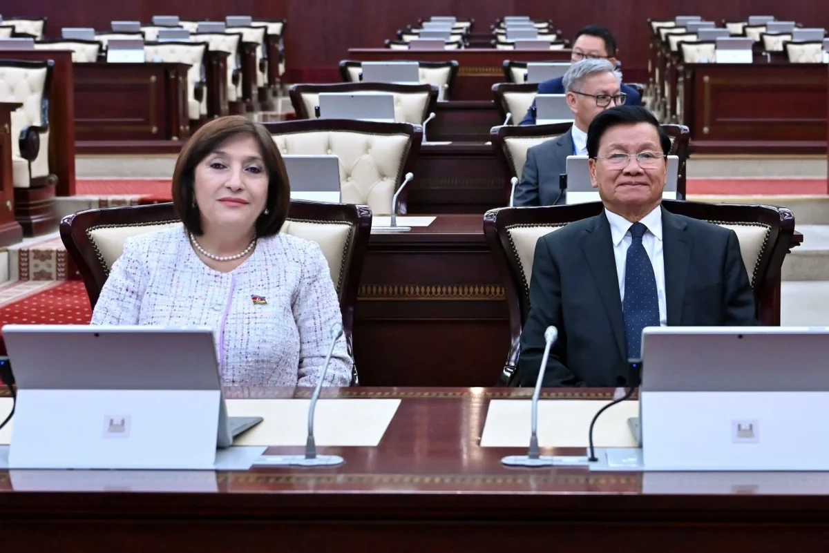 Sahibə Qafarova Laos Prezidenti ilə görüşdü - FOTO
