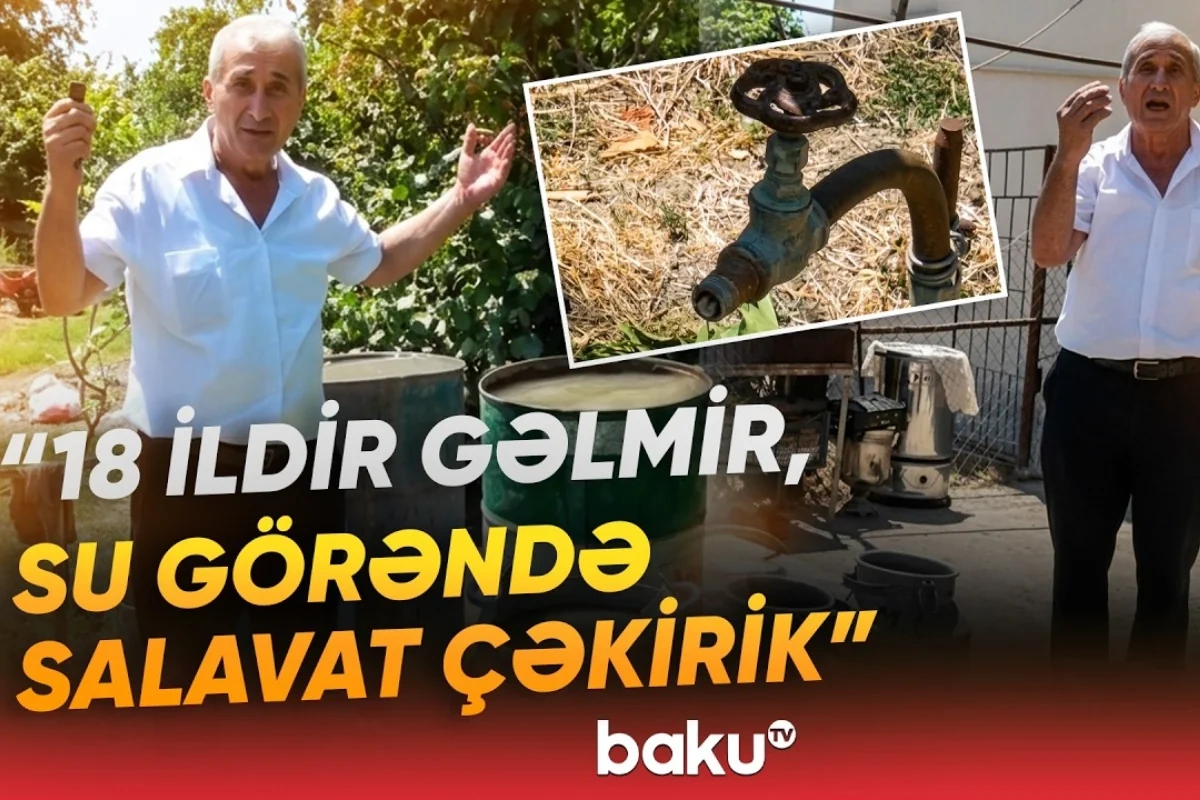 Şabran sakinlərinin bitməyən SU DƏRDİ: "Xəstəlik mənbəyidir" - VİDEO