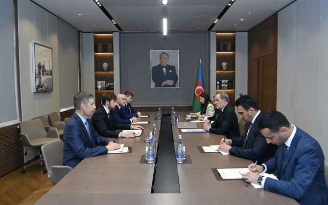 Ceyhun Bayramov Rusiya Prezidentinin köməkçisi ilə görüşüb - FOTO