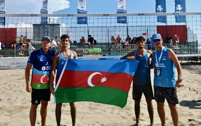 Azərbaycan komandası çimərlik voleybolu üzrə Avropa çempionatında pley-offa yüksəlib