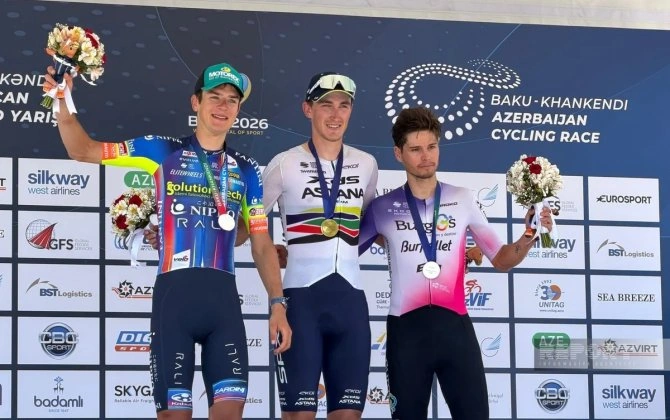 "Bakı–Xankəndi" Azərbaycan velosiped yarışının ikinci mərhələsinin medalçıları mükafatlandırıldı