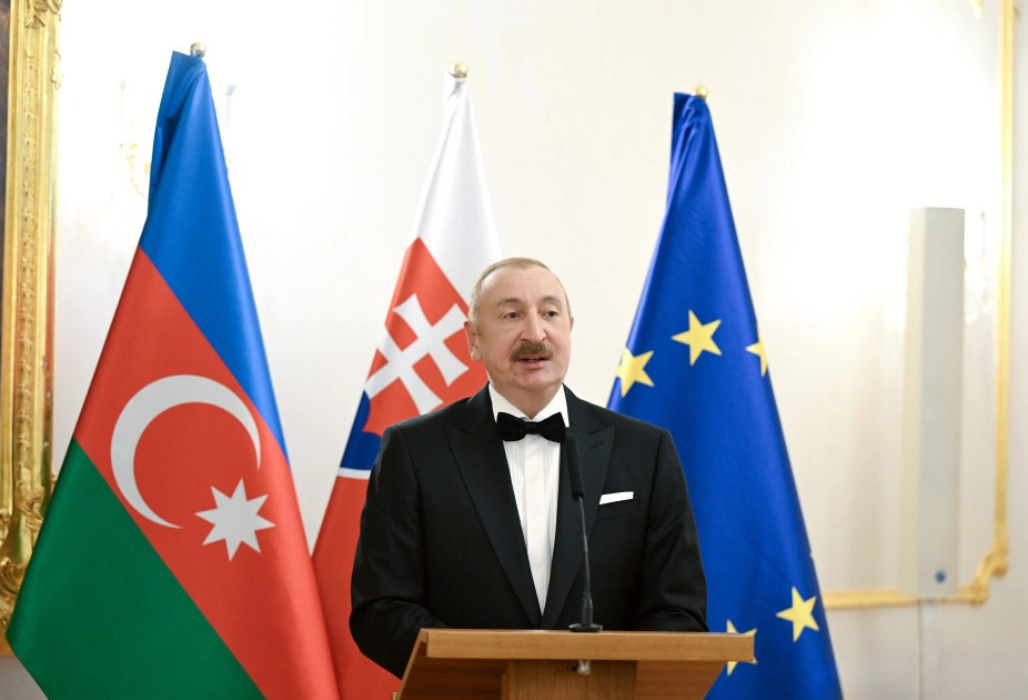 Bratislavada Prezident İlham Əliyevin şərəfinə rəsmi ziyafət verilib - YENİLƏNİB + FOTO
