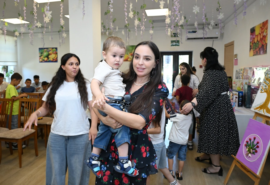 Leyla Əliyeva Şəkidə Uşaq evi sosial xidmət müəssisəsinin sakinləri ilə görüşdü – FOTO