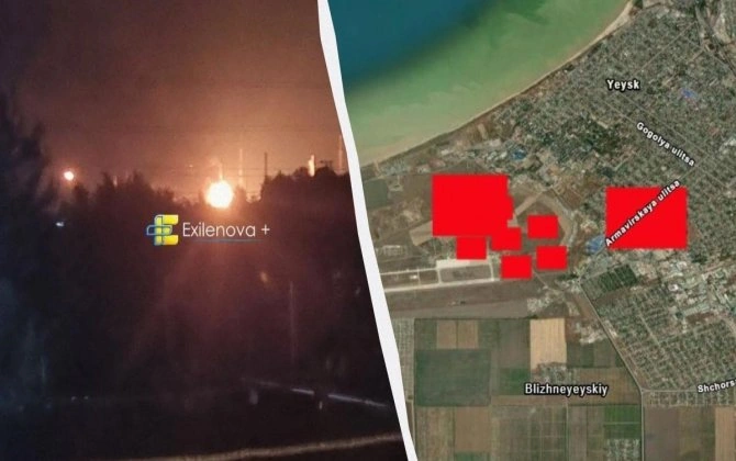 Ukrayna Ordusu Rusiyada hərbi aerodroma və neft emalı zavoduna zərbə endirib