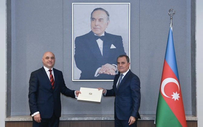 Ceyhun Bayramov Gürcüstanın Azərbaycana yeni təyin olunmuş səfirini qəbul edib - FOTO