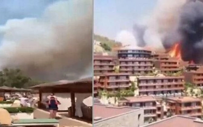 Novxanıda məşhur otel yanır
