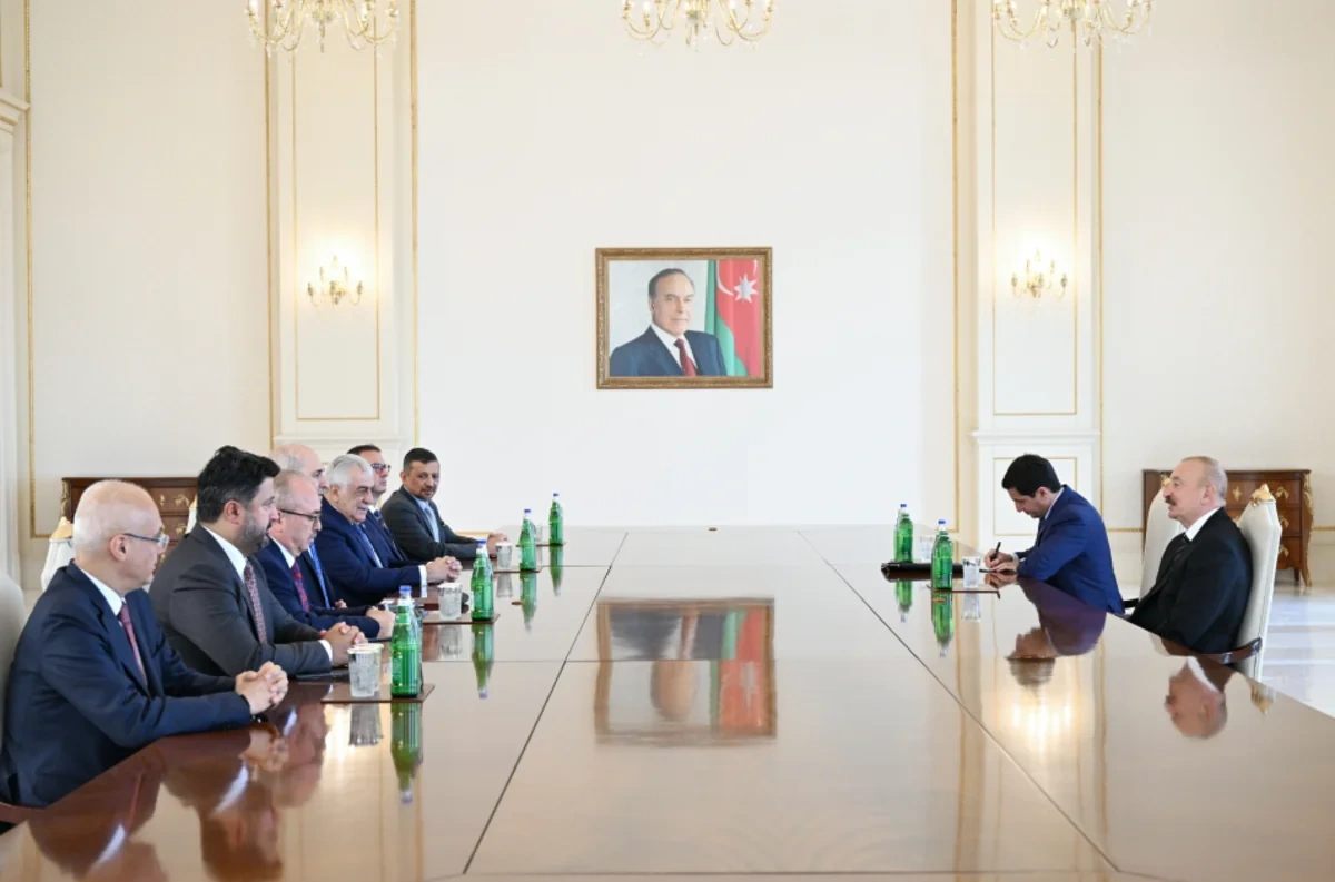 İlham Əliyev Numan Kurtulmuşun rəhbərlik etdiyi nümayəndə heyətini qəbul etdi - FOTO